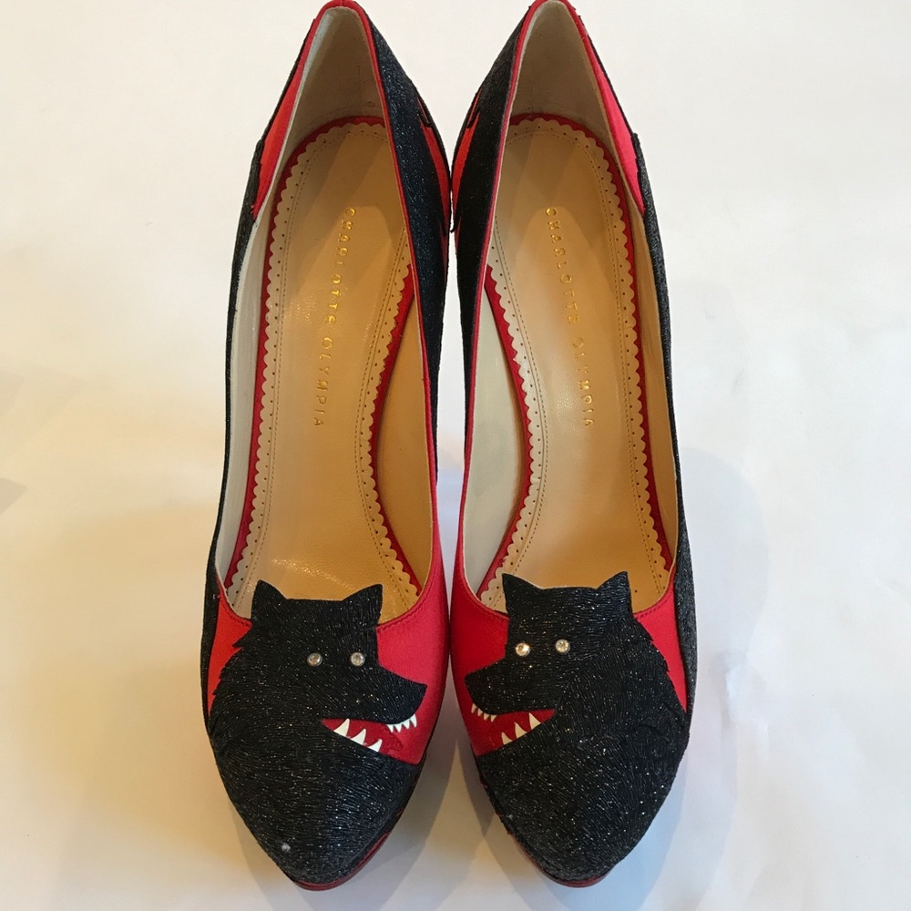 Charlotte Olympia She-Wolf Stilettos Size 42, NWT